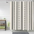 thumbnail image 2 of Shower Curtain Boho Shower Curtains for Bathroom Decor Bohemian Style Beige Shower Curtain Sets with Hooks Waterproof Fabric Bath Curtain Extra Long 72" X 84", 2 of 6