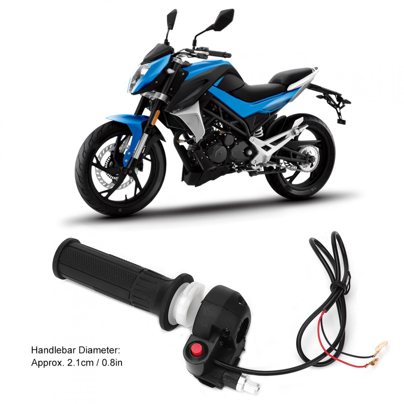 Throttle Handle Grip Rubber & Plastic Throttle Handle Grip Fit For 47cc 49cc Mini Moto Dirt Bike Handlebar Black Throttle Grips with Stop Switch 