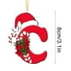 thumbnail image 3 of Colgante de árbol de Navidad de acrílico 2D con letras | Juego de 26 adornos con iniciales del alfabeto para decoración navideña, 3 of 6