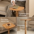 thumbnail image 5 of MH London Destiny Solid Mango Wood Pedestal End Table, Accent Drink Table, 12 x 12 x 22 in, Mid Tone Honey, 5 of 9