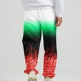 thumbnail image 5 of safuny Men's Pants Comfy Lounge Casual Striped Fashion Full Length Trousers Pajamas For Husband Boyfriend Son Home Clothes Loose Couple Air Conditioning Pants Red XXXL, 5 of 7