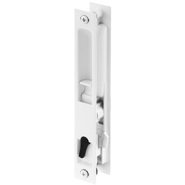 PrimeLine C 1226 Sliding Door Flush Latch, White