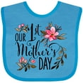 thumbnail image 3 of Inktastic Our First Mother's Day- Pink Flowers Boys or Girls Baby Bib, 3 of 4