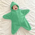 thumbnail image 2 of Ruyang Baby Flannel Hooded Crawling Suit Full Zip Starfish Newborn Romper Infant Footie Jumpsuit Winter Warm Outfits, 2 of 3