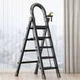 thumbnail image 1 of Escalera telescópica plegable para el hogar, escalera de espiga estable y duradera con pedal grande y grueso, escalera multifuncional para interiores, 1 of 4