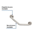 thumbnail image 2 of Barra angular de seguridad, acero inox, 1-1/4' x 40cm, Foset, 2 of 3