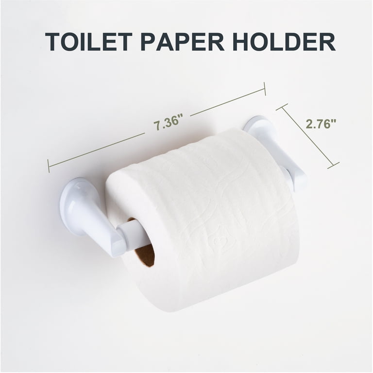 White Oval Wall Mount Toilet Paper Holder photo 6