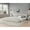 Beige, variant on King Size Bed Frame with Headboard, Grounded Low Profile Bed with Thick Chenille Fabric, No Box Spring Needed, Sturdy Wood Frame Bed for Bedroom, Pink