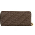 thumbnail image 3 of Michael Kors Brown Signature Logo Print Canvas Continental Travel Wallet, 3 of 4