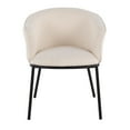 thumbnail image 5 of Lumisource Ashland Contemporary Chair in Black Steel and White Sherpa Fabric, 5 of 7
