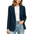 thumbnail image 6 of Perfectbot Women's Notch Collared Blazer 2 Button Long Sleeve Suit Jacket Office Business Outfits, 6 of 7