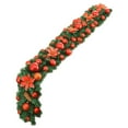 thumbnail image 2 of XINGXIANG 106 Inch Christmas Garland with Lights Decoration for Mantle with Green Gold Christmas Ball Ornaments,- Red Berry Foliage Decoration for Table Mantel Window Decor, 2 of 4