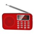 thumbnail image 5 of Receptor de Radio Portátil USB TF FM Reproductor de Música Recargable Soledad Rojo, 5 of 5