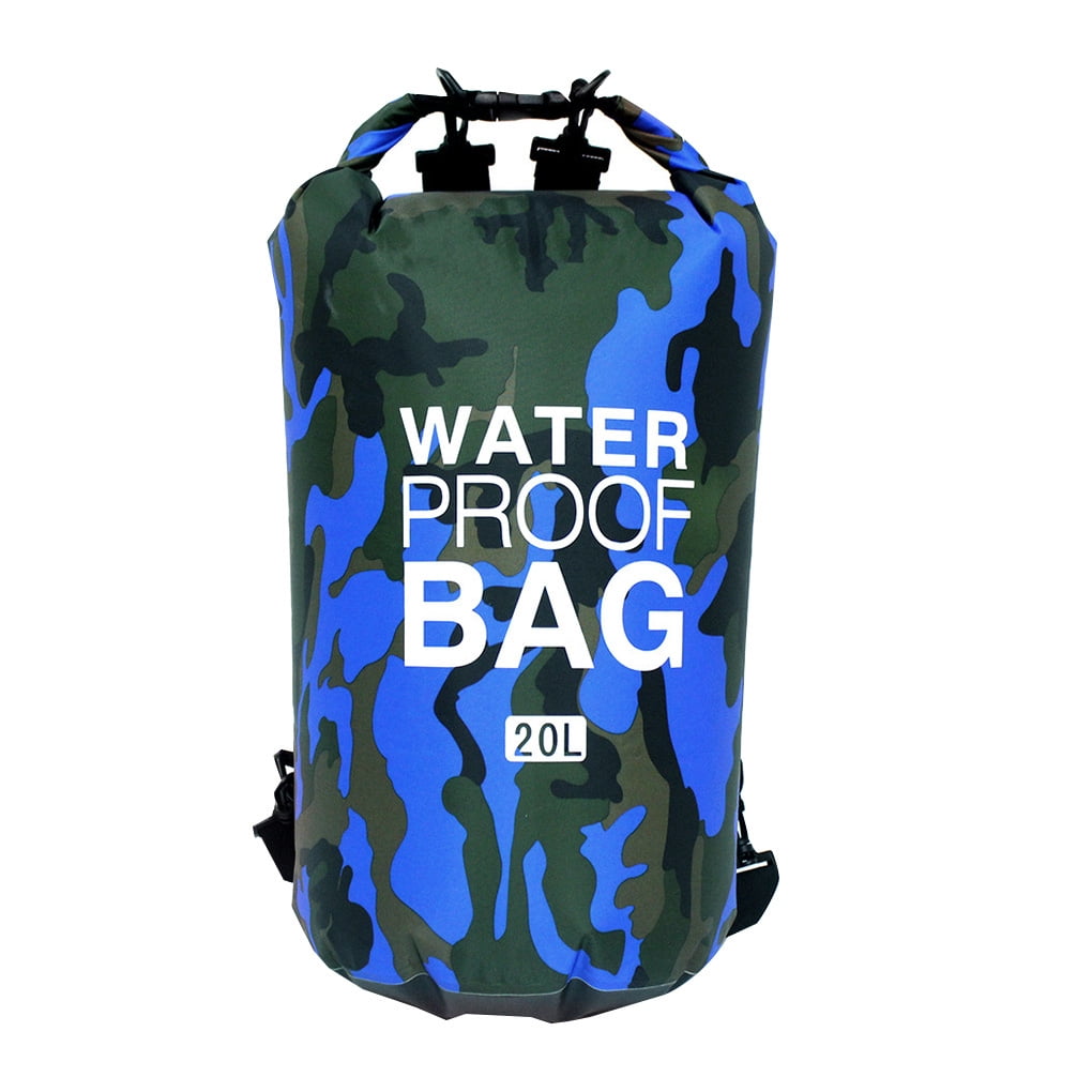 20L Outdoor Waterproof Canoeing Swimming Camping Dry Bag Sack Pouch Camo 