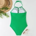 thumbnail image 6 of GaThRRgYP Womens Swimsuit under $10,Women Solid with Chest Pad without Underwire Bikini One-piece Swimsuit, 6 of 8