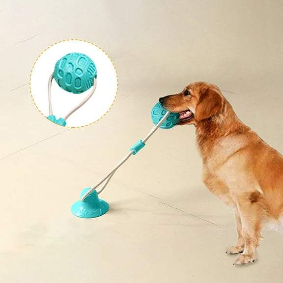 Blukids Dog Toys Clearance for Aggressive Chewers Interactive Teething Boredom and Stimulating Tug of War Suction Cup Puzzle Puppy Rope Enrichment Teeth Cleaning Ball for Small Large Dogs(Blue)