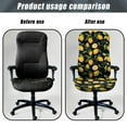 thumbnail image 4 of SCRAWLGOD Lemon Spots Yellow Black Comfortable Chair Covers for Office Desk Chairs Elastic Breathable Chair Protector Easy to Remove Dustproof Desk Chair Slipcovers, L, 4 of 7