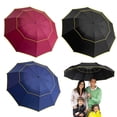 thumbnail image 3 of dianhelloya Windproof Reflective Golf Umbrella with UPF 50 UV Protection, 10 Reinforced Steel Ribs & Ventilated Double Roof Design for Outdoor Sports, Travel, Commute – 210T Pongee Fabric, 3 of 8
