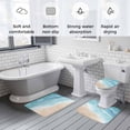 thumbnail image 6 of Summer Beaches Bathroom Rugs Set Gradient Blue Ocean Casual Sea Coastal Non Slip Absorbent Soft Bath Mats 3 Piece Set with Bathroom Rug, U-Shaped Floor Mat, Toilet Seat Cover Small Size, 6 of 9