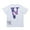 WHITE, variant on JBB Hip Hop Shirt V Letter Crew Neck Causual T-Shirt Short Sleeve Cotton Tops for Men Women Youth