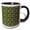 Black/White, variant on 3drose, Yellow, Turquoise, and Black Jazzy Circles Pattern, 11oz Mug