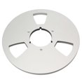 thumbnail image 1 of 1/4 10 Inch Empty Tape Reel Aluminum Alloy Reel Tape Recorder Accessory Empty Disc Opening Machine Parts for Nab Silver, 1 of 5