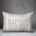 thumbnail image 3 of Creative Products Porch Rules on White 14x20 Indoor / Outdoor Pillow, 3 of 3