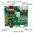 thumbnail image 2 of 2X Producto MultifuncióN 5,2 MóDulo BT 5V 5W + 5Wtws Placa Amplificadora de Potencia 3.5Aux Placa PCBA InaláMbrica, 2 of 4