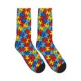 thumbnail image 4 of Unisex Autism Awareness Puzzles Novelty Ankle Socks Colorful ComfortSoft Lightweight Sports Athletic Socks, 4 of 7
