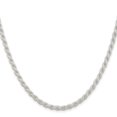 thumbnail image 2 of 925 Sterling Silver Rhodium Plated 4.5mm Solid Rope Chain Necklace 26 Inch Chain Necklace for Women and Men, 2 of 2