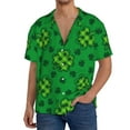 thumbnail image 3 of Gaeub St Patrick's Day5 Men's Lapel Short Sleeve Shirt, Relaxed Fit Shirt, Soft and Breathable for Outdoors Party Travel - 4X-Large, 3 of 7