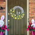 thumbnail image 4 of Guirnalda de conejito de Pascua, decoración de puerta delantera, huevos de conejo de lavanda Artificial, Berri, 4 of 5