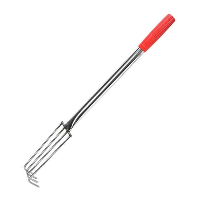 Stainless Steel Gardening Hoe Seafood Digging Rake Plant Removal Tool Beach Rake 57cm 4T