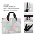 thumbnail image 4 of FORMRS 16" Laptop Bag Carrying Sleeve Case with Handle Travel Shoulder Briefcase, Purple Geometric, 4 of 8