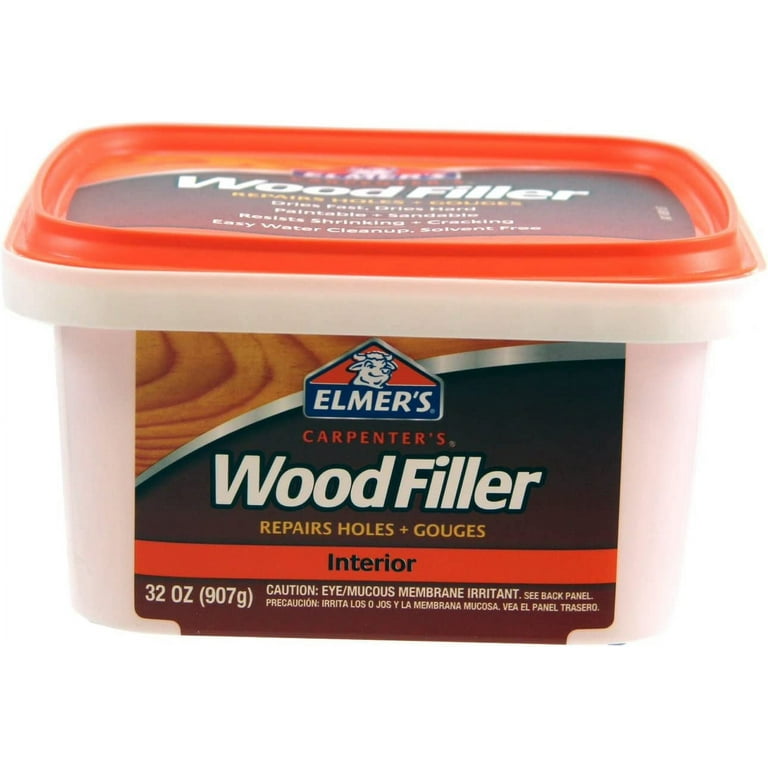 Elmers Interior Wood Filler - Paintable, Fast Drying, Repair
