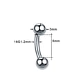 thumbnail image 1 of 1PC titanio acero negro sin costuras con bisagras nariz aro tabique Clicker Piercings labio Labret anillo oreja cartílago Tragus joyería Sexy Tan Jianjun unisex, 1 of 2