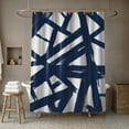 thumbnail image 4 of Creative Products Navy Paint Strokes 71x74 Shower Curtain, 4 of 7