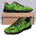 thumbnail image 4 of Weed Leaf Shoes for Men Women Running Sneakers Breathable Casual Sport Tennis Shoes Gift for Him Her Black Size 4.5, 4 of 5
