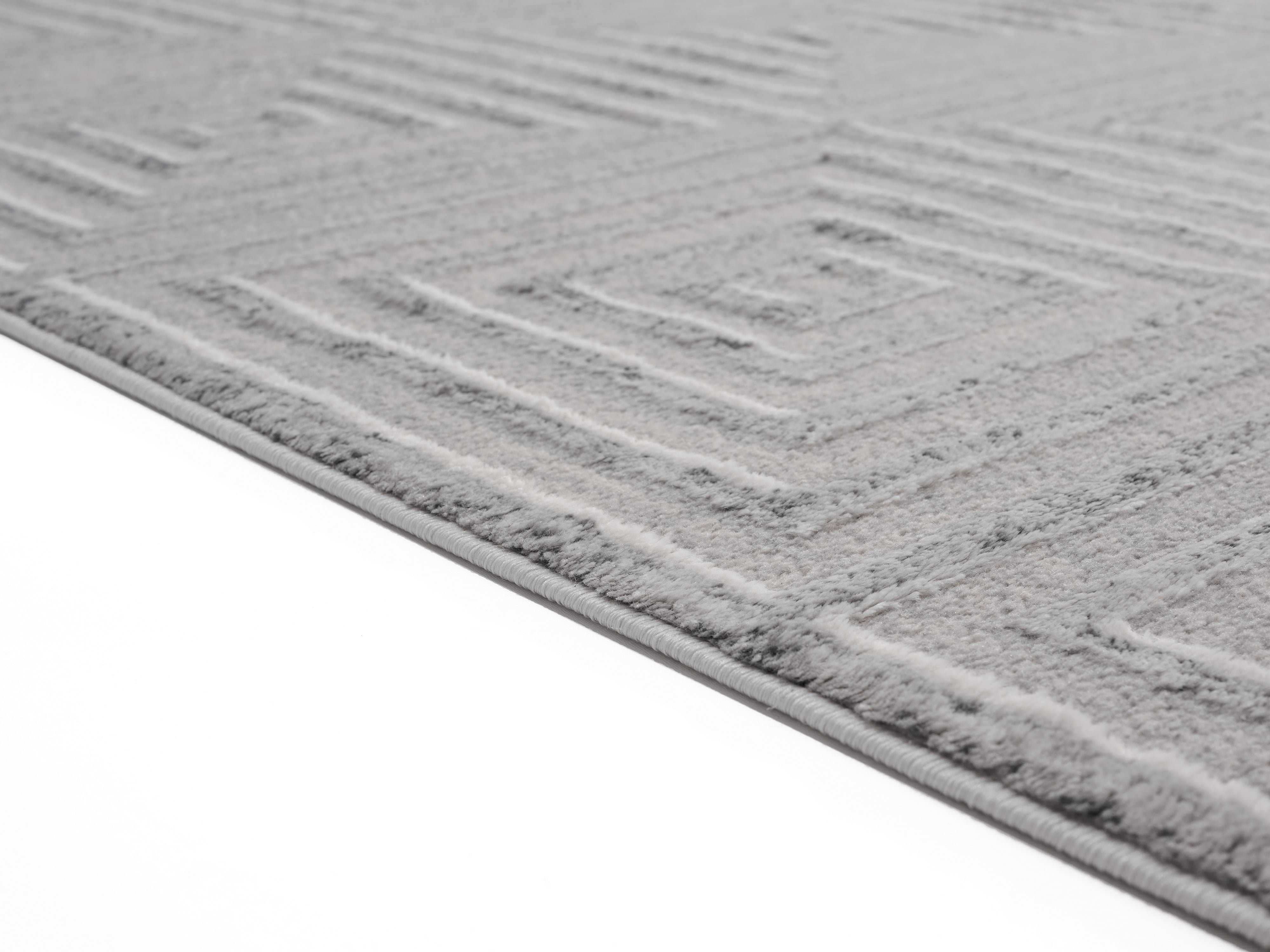 United Weavers Rasbora Piraya Contemporary Geometric Accent Rug, Silver, 1'11" x 3'