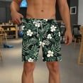 thumbnail image 3 of cocolona Mens Hawaiian Print Vacation Beach Shorts Fashion Casual Elastic Waist Drawstring Board Shorts Summer Swim Trunks for Men, 3 of 5