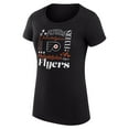 thumbnail image 2 of Women's G-III 4Her by Carl Banks Black Philadelphia Flyers Super-Slim Fit Lightweight Collage Team Graphic T-Shirt, 2 of 3