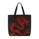 thumbnail image 1 of Fotbe Red Dragon On Black Bolsa Tote con Estampado para Mujer, Bolsos con Cremallera, Bolsa de Hombro Casual de Gran Capacidad con Bolsillos Internos, 1 of 7