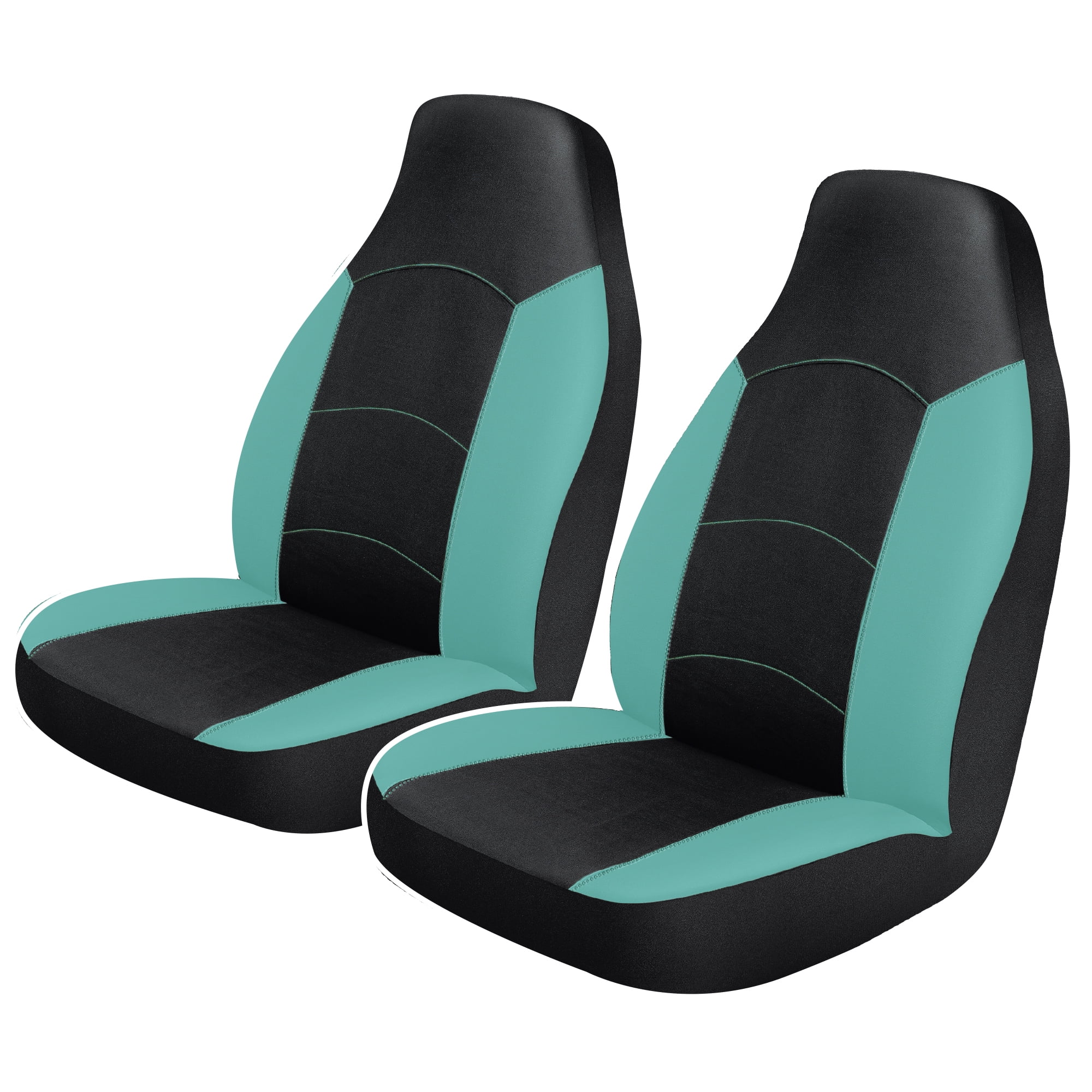 Auto Drive 3 Piece Polyester Front and Rear Bench Car Seat Cover Teal Blue, 806517