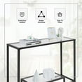 thumbnail image 4 of Alden Design Modern Glass Entryway Console Table for Living Room, Black, 4 of 7