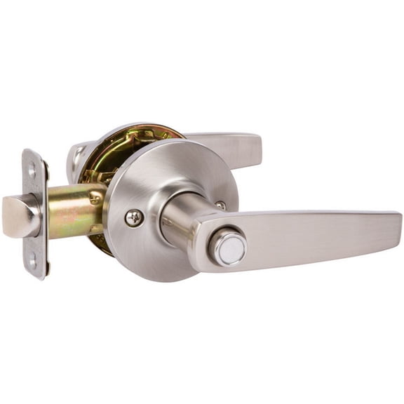 Delaney Hardware 502TP-MO-US15-Push Milton Lever Push Button Privacy, Satin Nickel