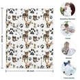 thumbnail image 4 of Chihuahua and Footprints Blanket,Comfortable Soft Flannel Throw Blanket,All Season,Warm Lightweight Blankets for Sofa Bed Couch Living Room Chair,30"x40", 4 of 4