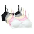 thumbnail image 4 of Girls Padded Training Bras,Girls Thin Cotton Breathable Sports Bra Fit for 8-18 Years Teen Girls, 1//3/4/5 Pack, 4 of 7