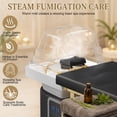 thumbnail image 5 of Holaki Head Spa Massage Table with Water Cycle and Fumigation, Stationary PU Leather Salon Bed, Stainless Steel Gold Frame, Black, 5 of 13