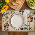 thumbnail image 4 of Sweet Home Placemats Set of 4, Western Stars Bird Houses Country Vintage Placemats for Dining Table, Place Mats for Kitchen Tabletop, Waterproof Wipeable Dining Table Mats Set, 4 of 9