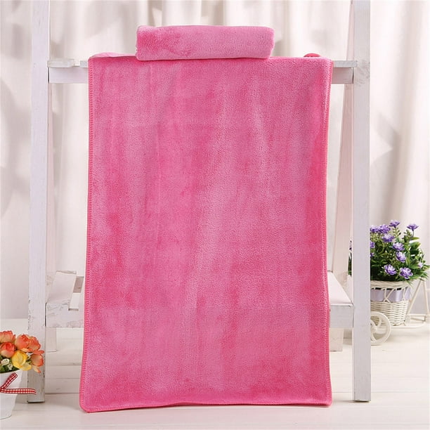 Juego de toallas de baño de fibra superfina, ultraabsorbentes, de secado rápido, suaves y afelpadas, para spa y baño de lujo, 1 pieza, Aestivo | Rosa | AESTIVO